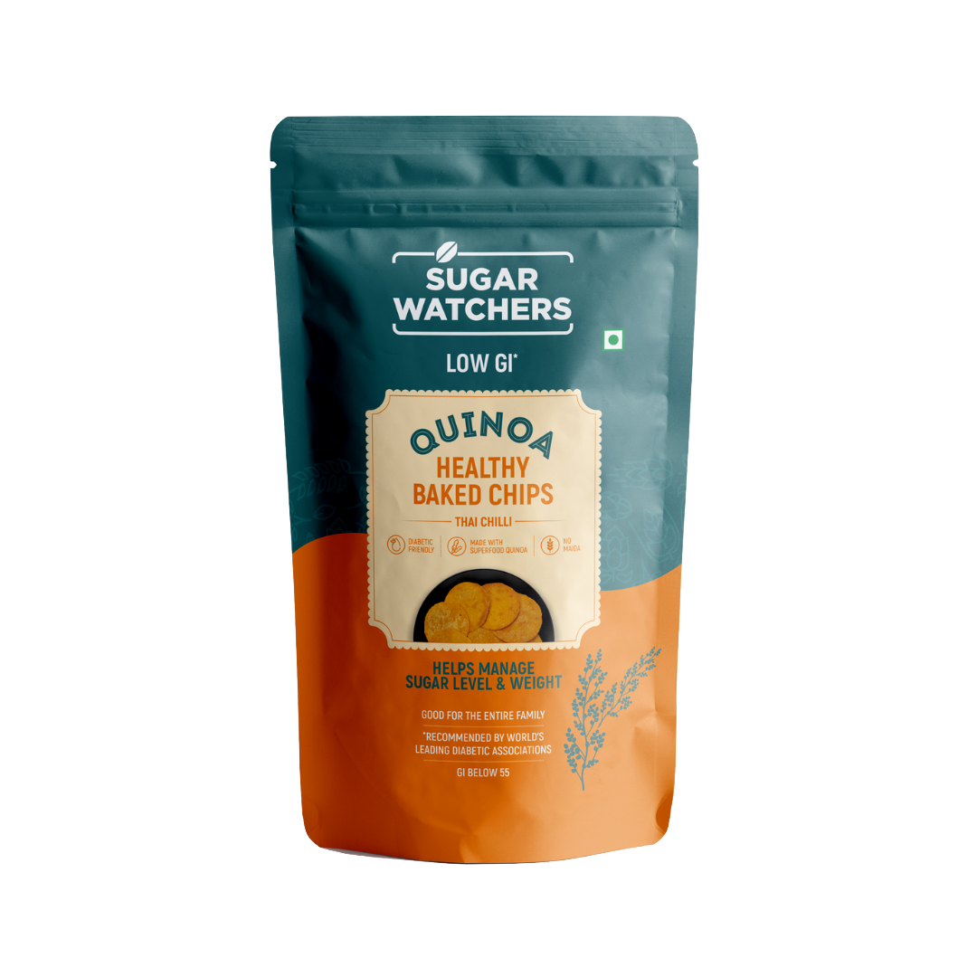 Baked Quinoa Chips Thai Chilli flavour, NoMaida, LowGI, Diabetic F Sugar Watchers Low GI