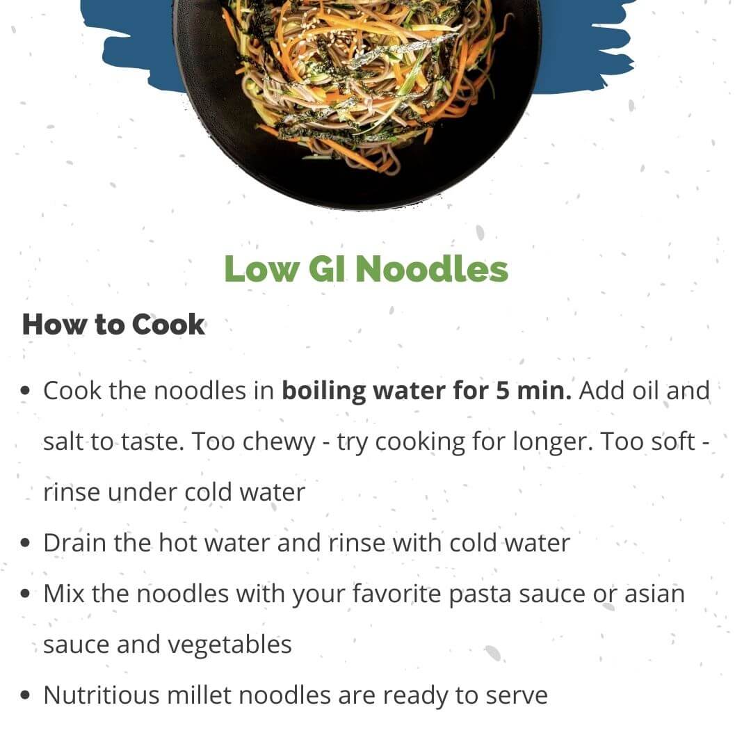 Low GI Noodles, No Maida, NonFried, Diabetic Friendly Sugar Watchers